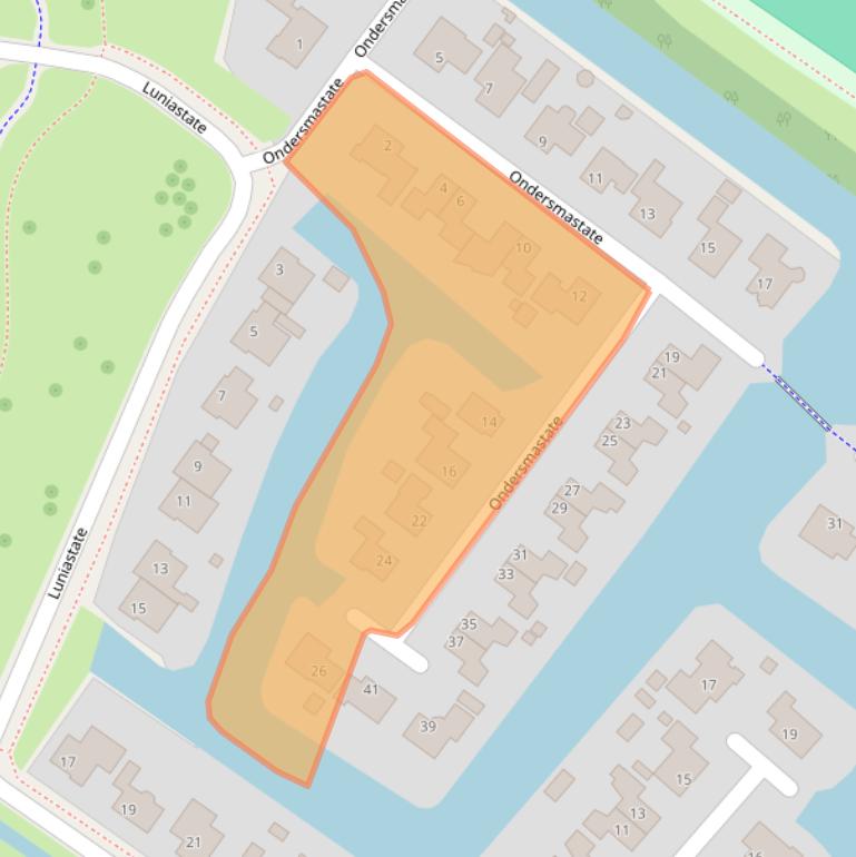 Kaart van postcodegebied 9074MB.