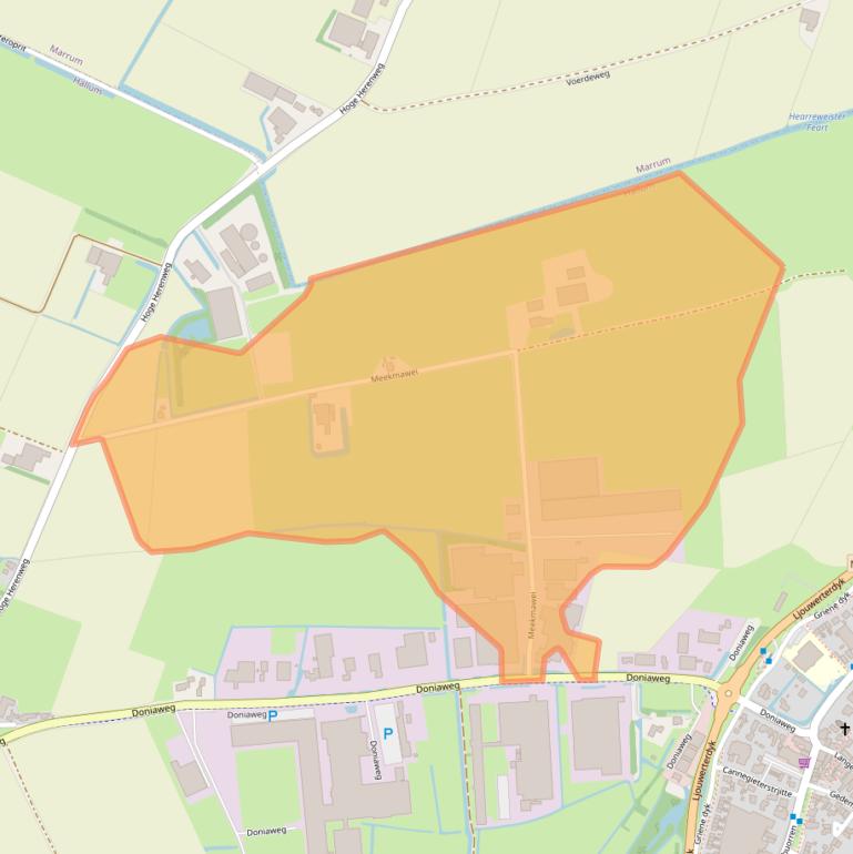 Kaart van postcodegebied 9074TJ.