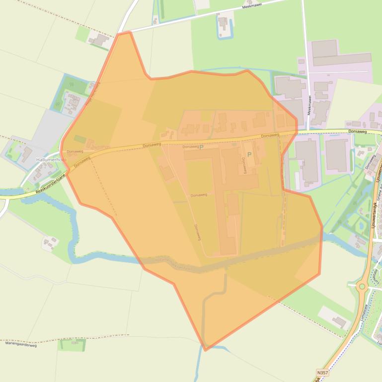 Kaart van postcodegebied 9074TK.