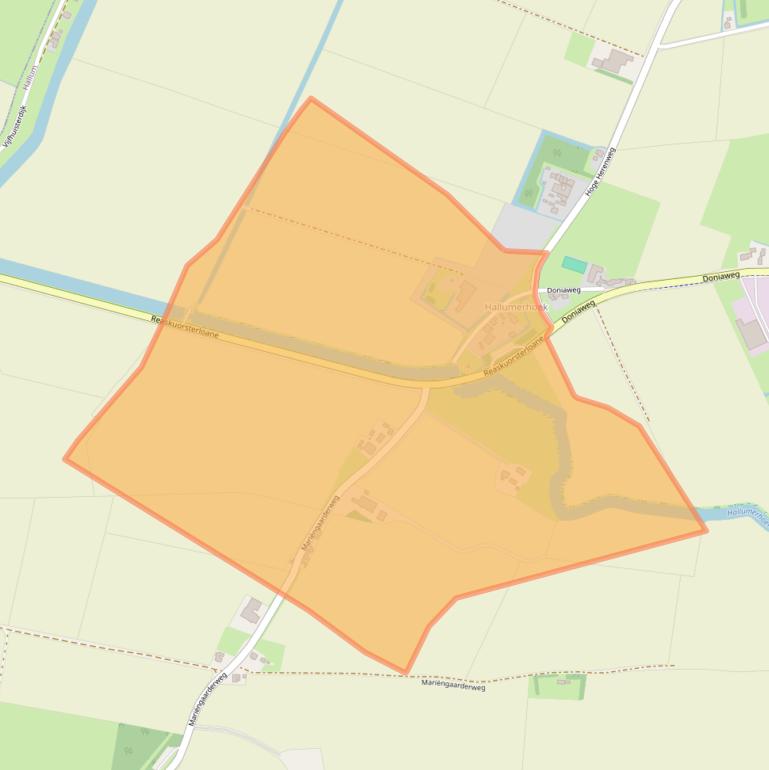 Kaart van postcodegebied 9074TL.