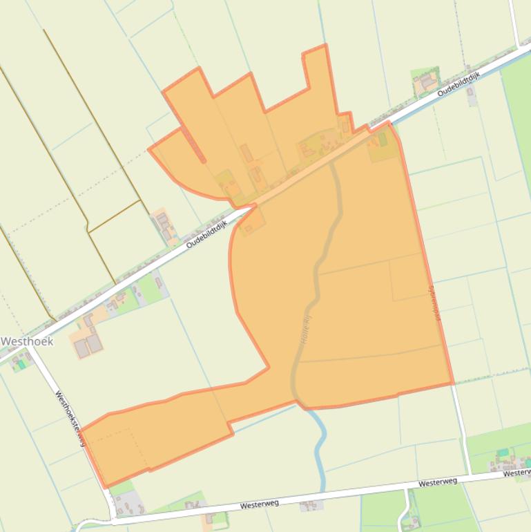 Kaart van postcodegebied 9075NK.