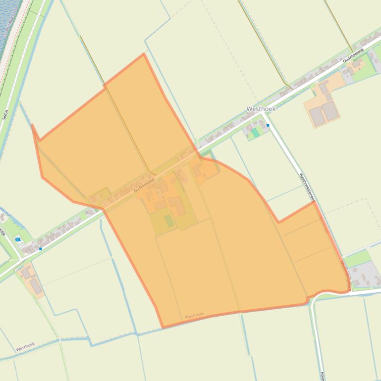 Kaart van postcodegebied 9075NP.