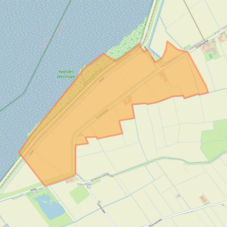 Kaart van postcodegebied 9075NR.