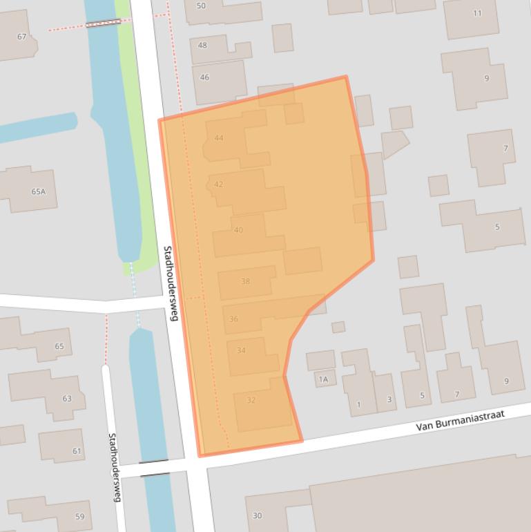 Kaart van postcodegebied 9076AD.