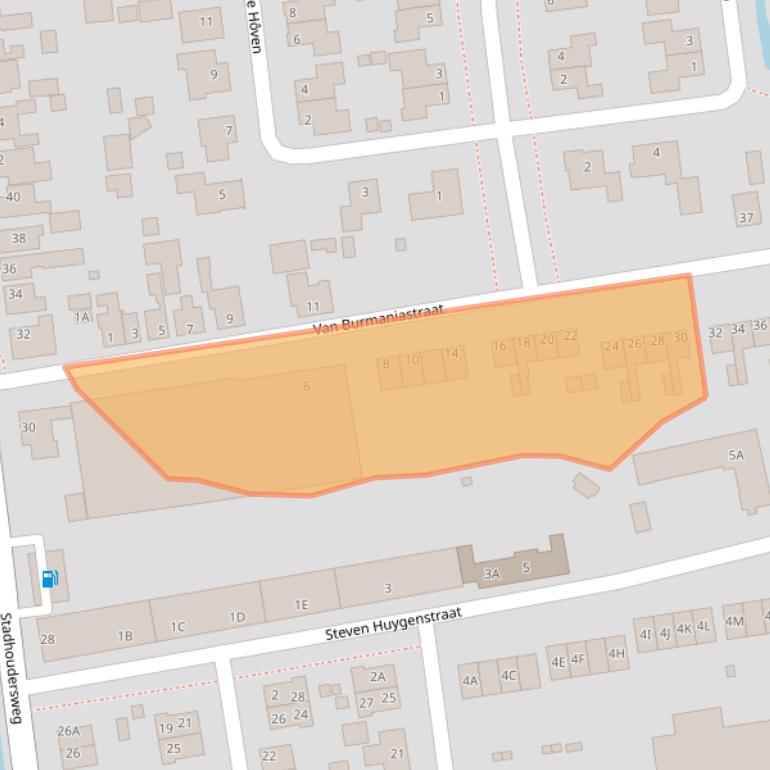Kaart van postcodegebied 9076AL.