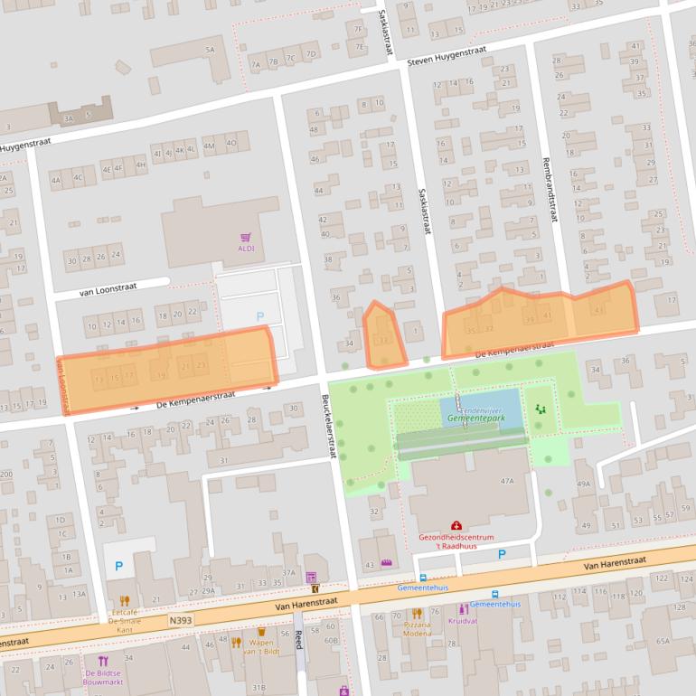 Kaart van postcodegebied 9076AV.