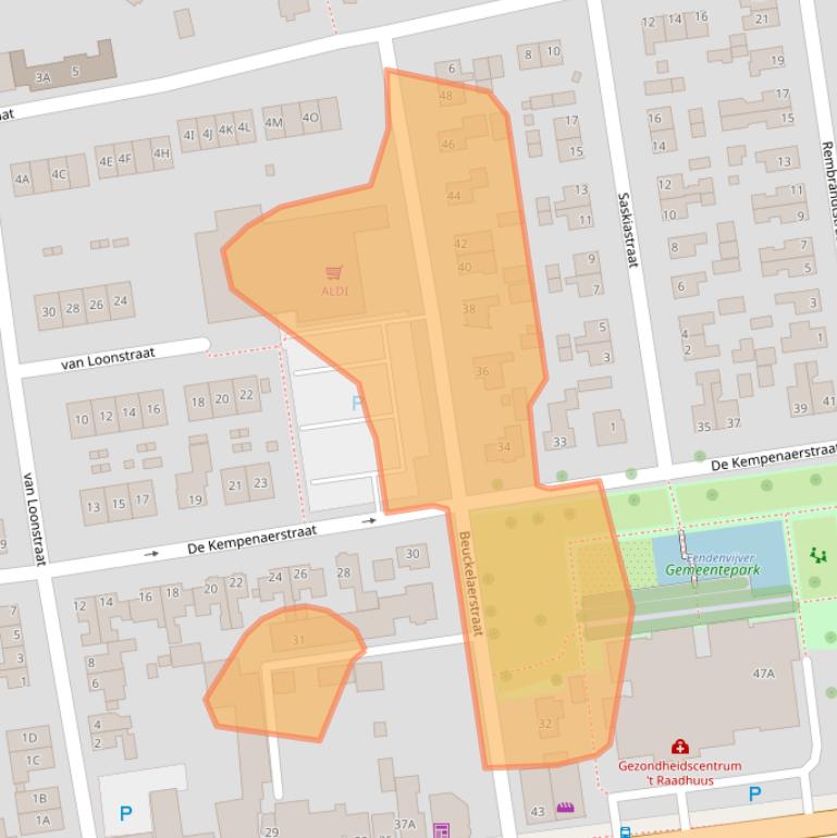 Kaart van postcodegebied 9076AZ.