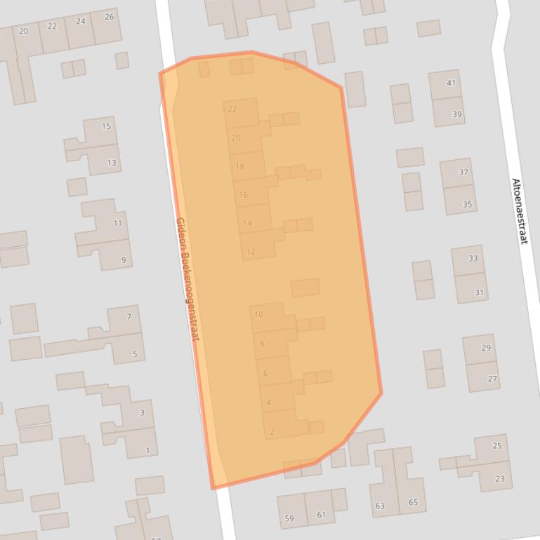 Kaart van postcodegebied 9076BG.