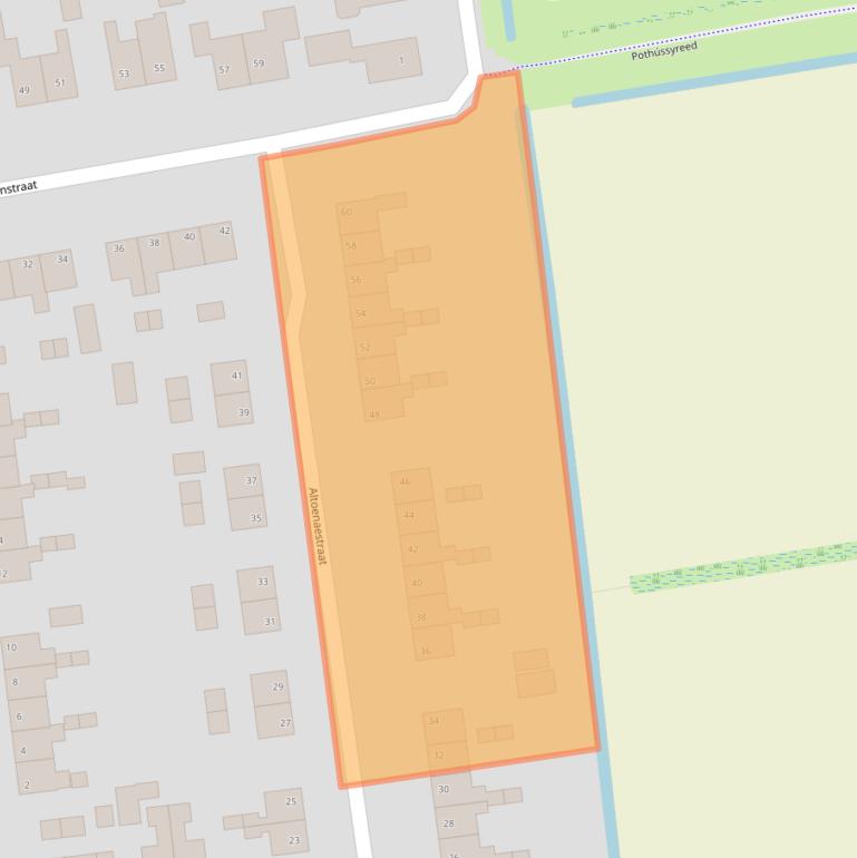 Kaart van postcodegebied 9076BL.