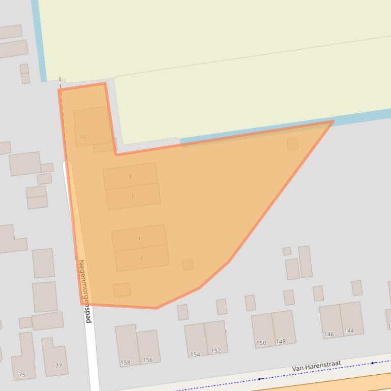 Kaart van postcodegebied 9076BM.