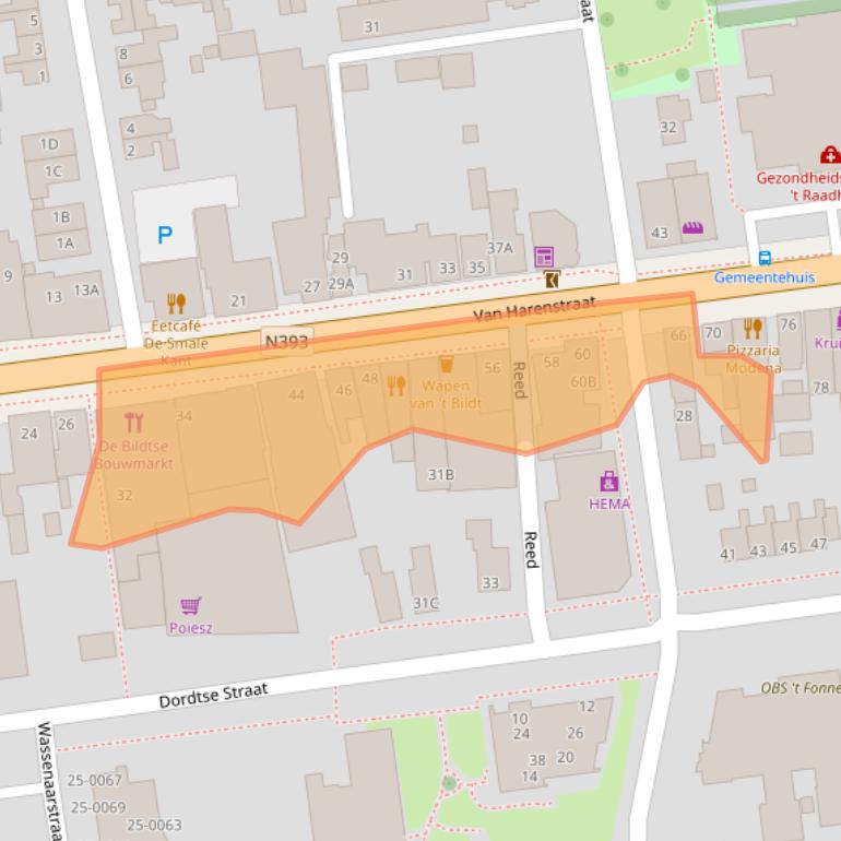 Kaart van postcodegebied 9076BX.