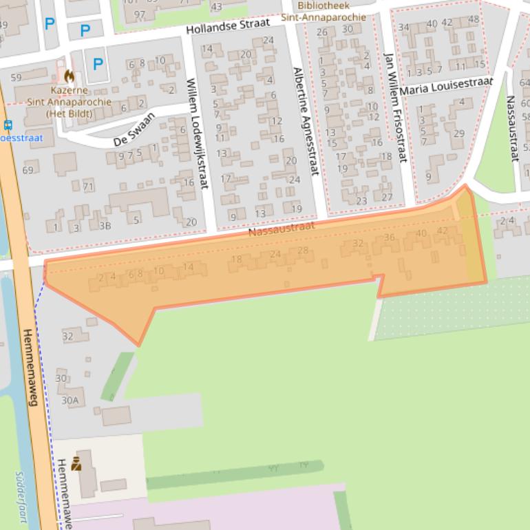 Kaart van postcodegebied 9076CE.