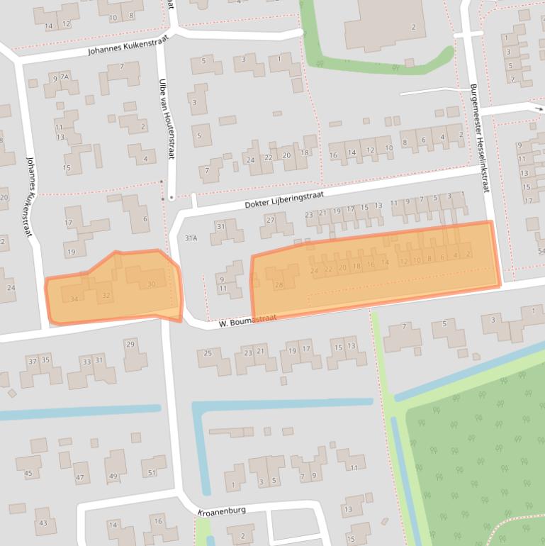 Kaart van postcodegebied 9076EN.