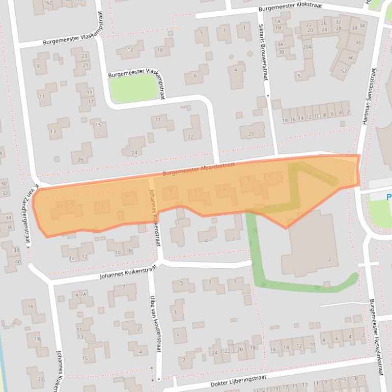 Kaart van postcodegebied 9076ES.