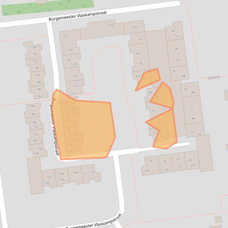 Kaart van postcodegebied 9076EX.