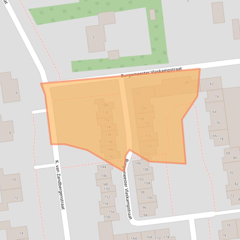 Kaart van postcodegebied 9076EZ.