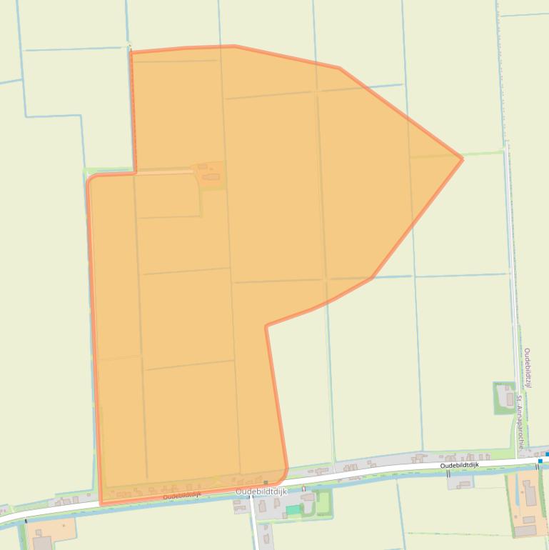 Kaart van postcodegebied 9076GH.