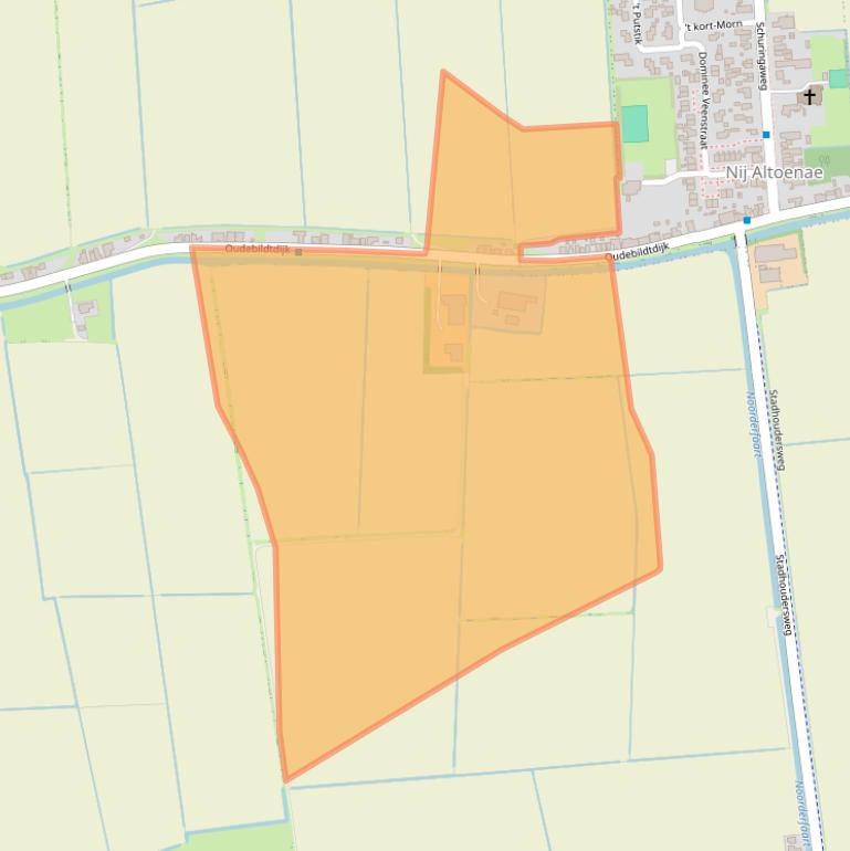 Kaart van postcodegebied 9076GM.