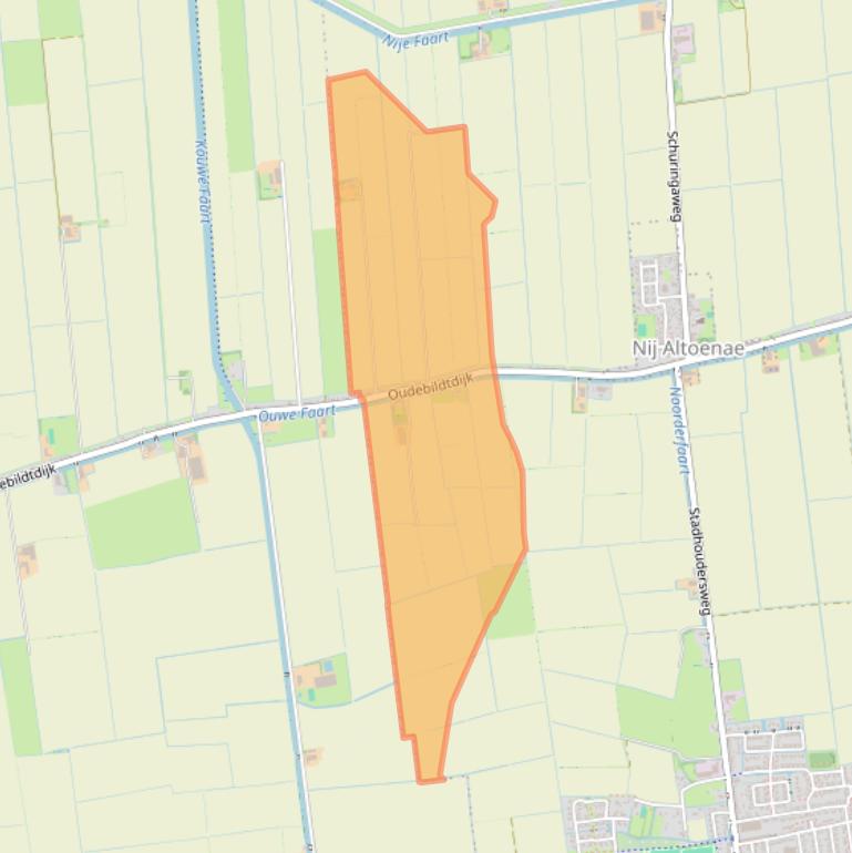 Kaart van postcodegebied 9076GP.