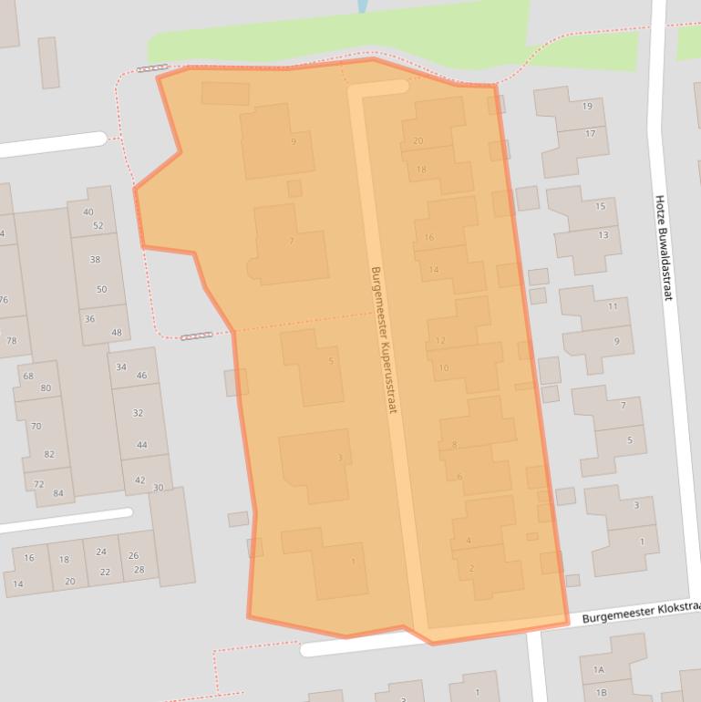 Kaart van postcodegebied 9076HE.