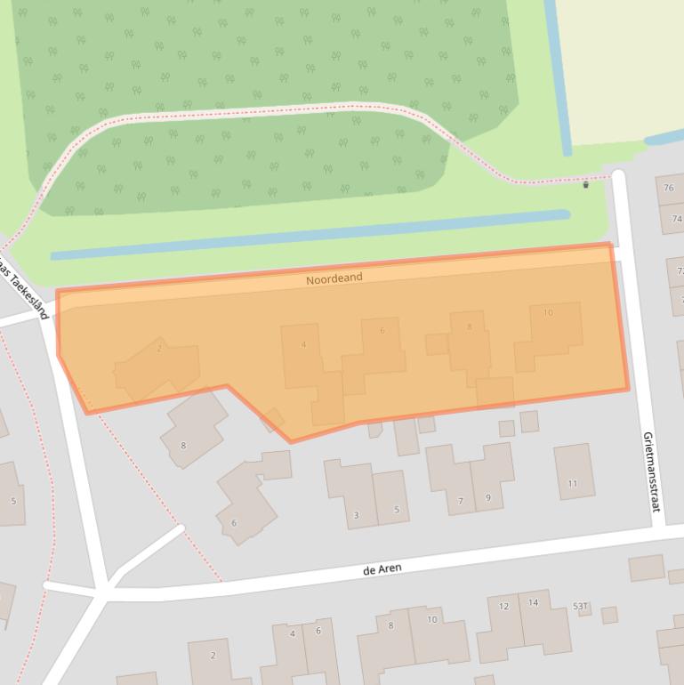 Kaart van postcodegebied 9076JC.