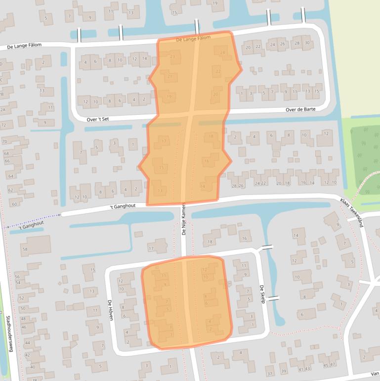 Kaart van postcodegebied 9076JD.