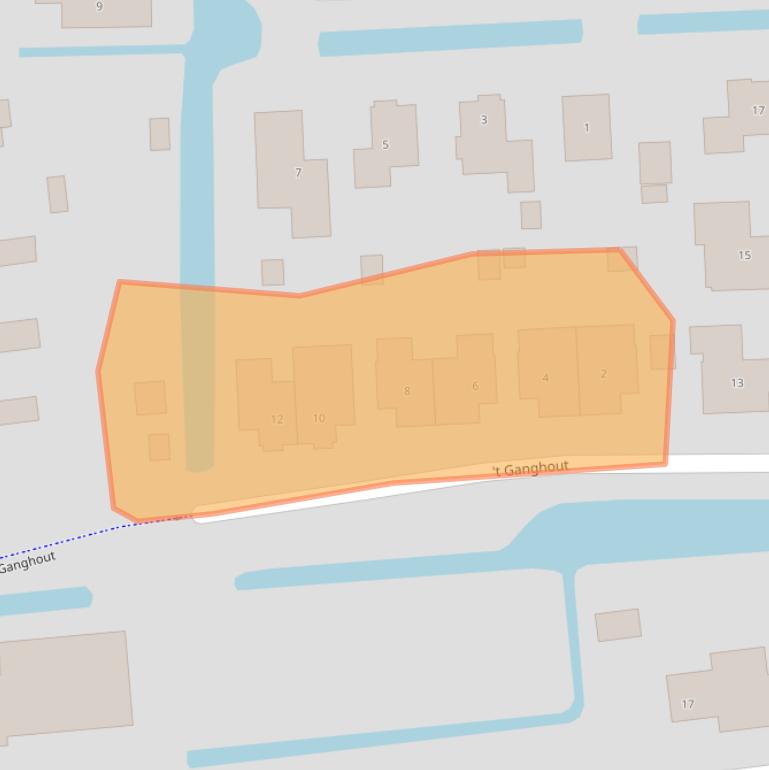 Kaart van postcodegebied 9076JH.