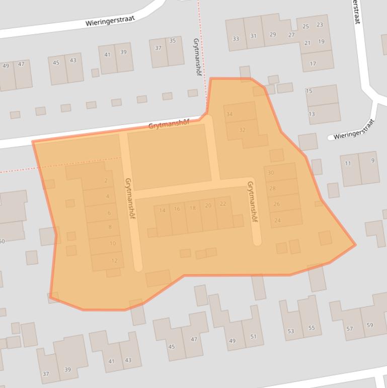 Kaart van postcodegebied 9076JZ.