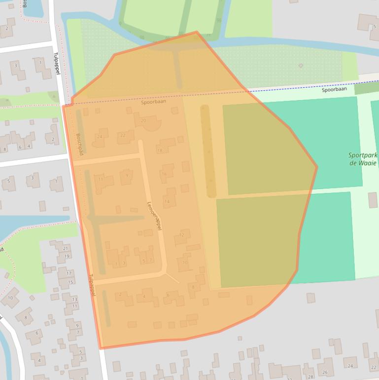 Kaart van postcodegebied 9076LC.