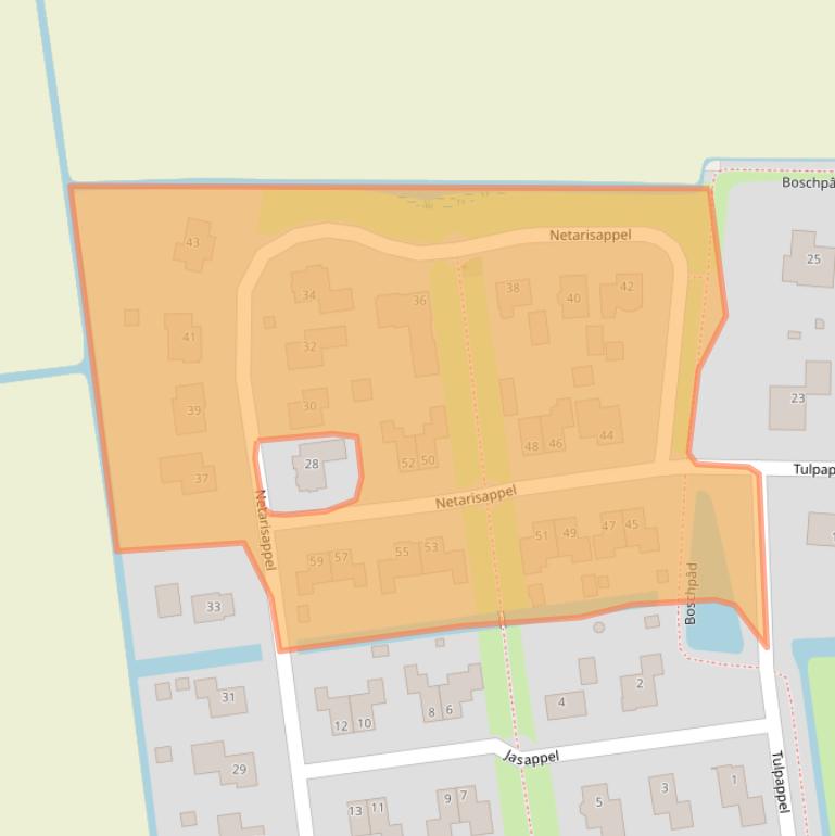 Kaart van postcodegebied 9076LG.