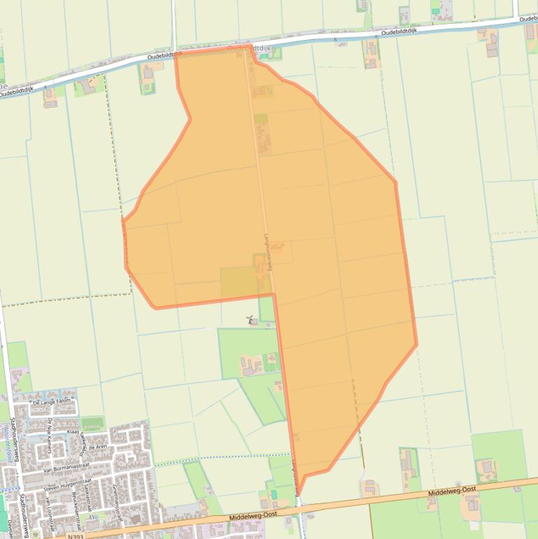 Kaart van postcodegebied 9076PL.