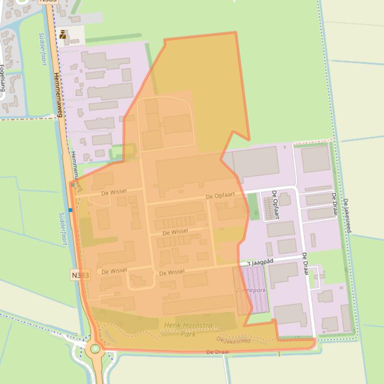 Kaart van postcodegebied 9076PT.
