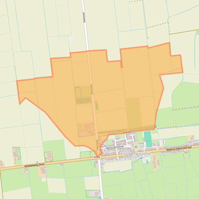 Kaart van postcodegebied 9077PL.