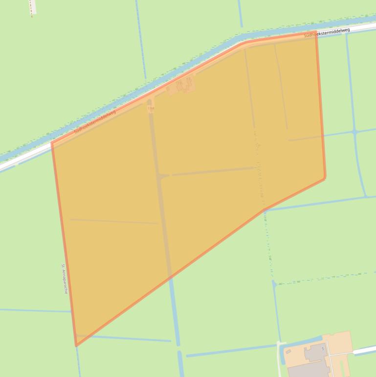 Kaart van postcodegebied 9077PN.