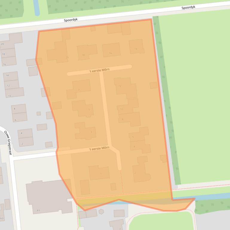 Kaart van postcodegebied 9077RC.