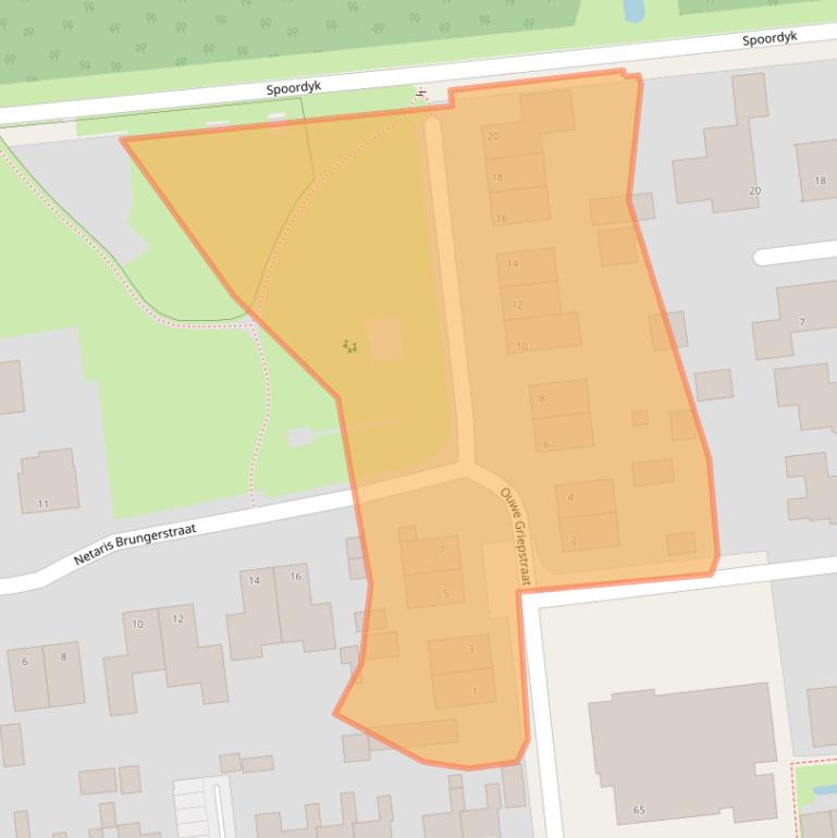 Kaart van postcodegebied 9077SC.