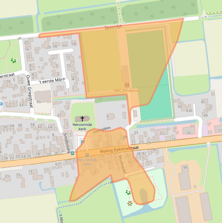 Kaart van postcodegebied 9077SN.