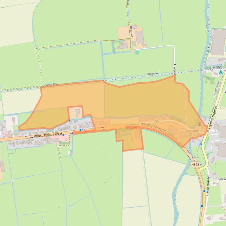 Kaart van postcodegebied 9077SW.