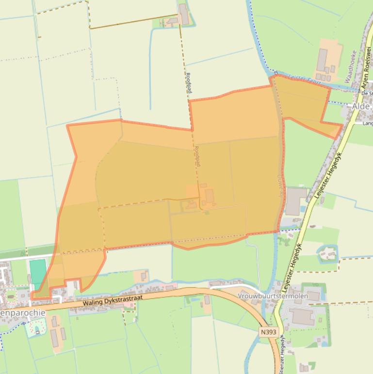 Kaart van postcodegebied 9077SX.