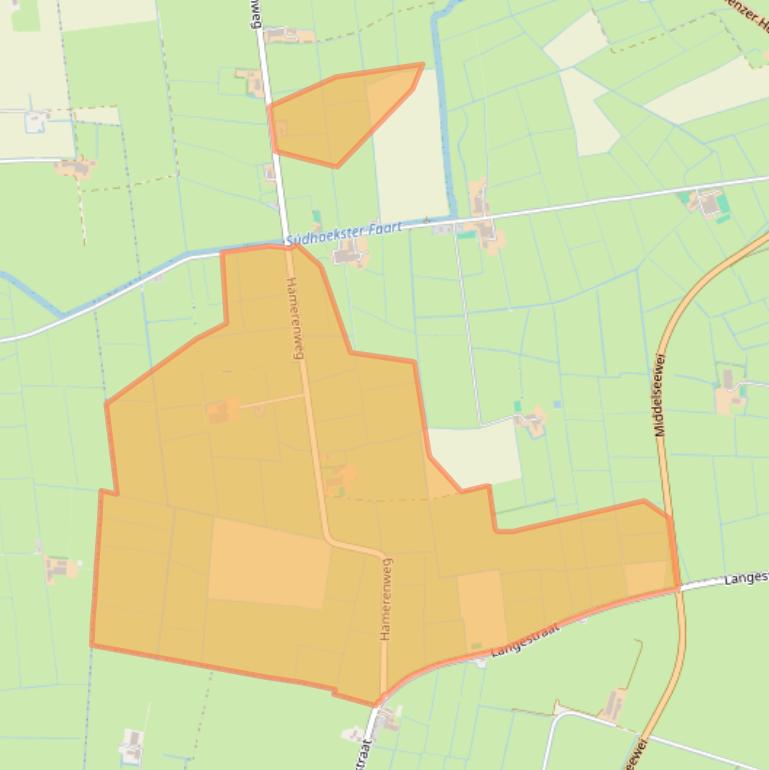 Kaart van postcodegebied 9077TW.