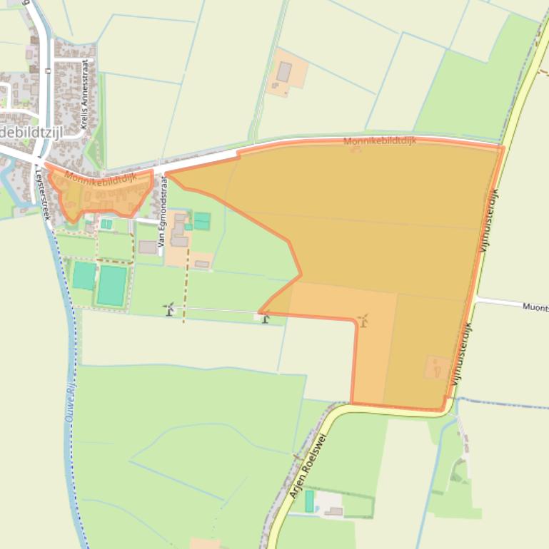 Kaart van postcodegebied 9078VE.