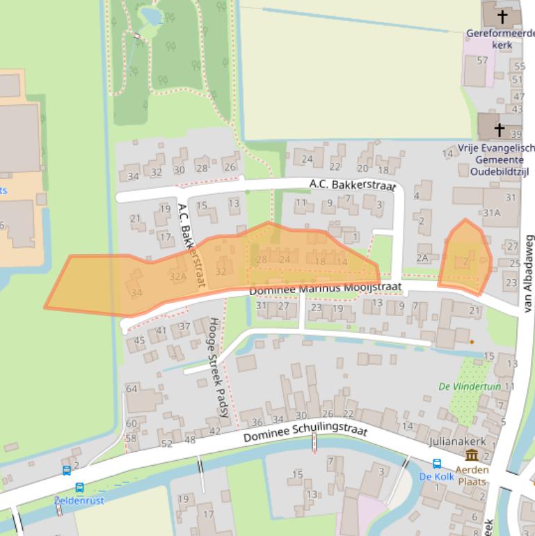 Kaart van postcodegebied 9078VX.