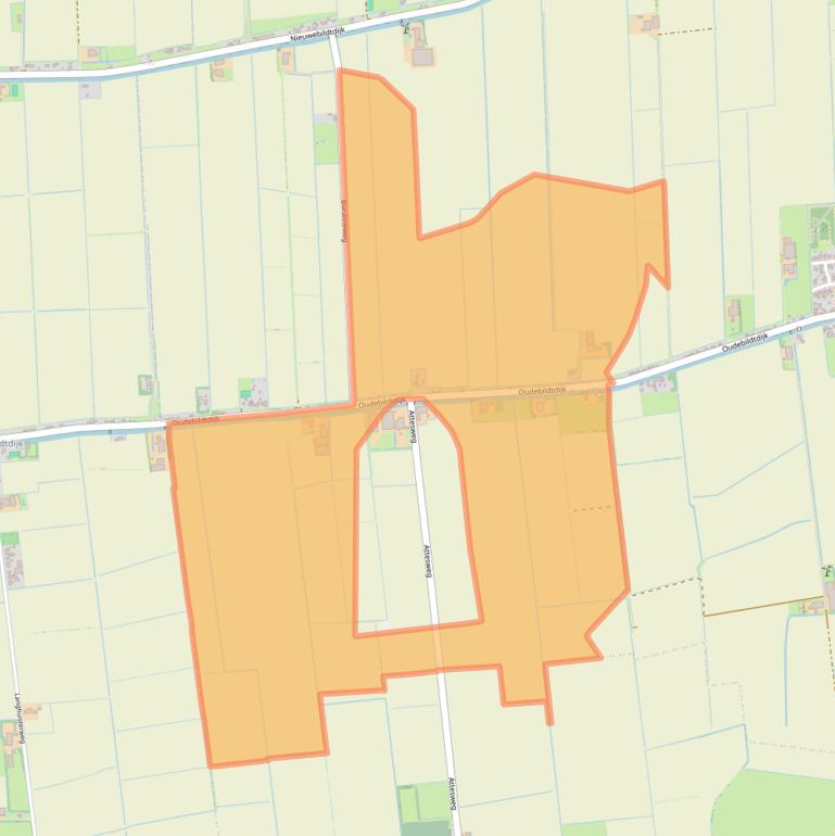 Kaart van postcodegebied 9078WK.