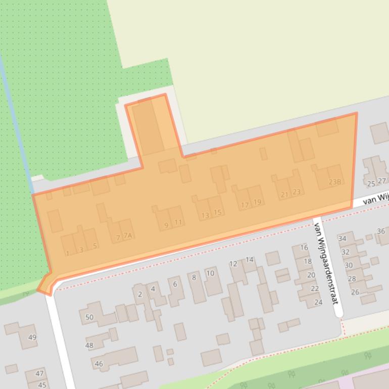 Kaart van postcodegebied 9079KA.