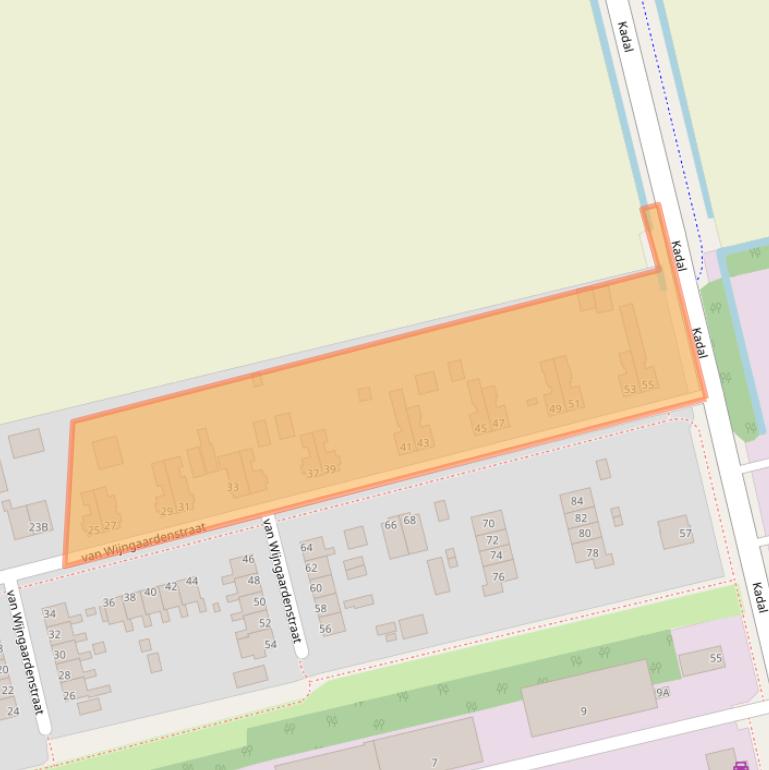 Kaart van postcodegebied 9079KB.