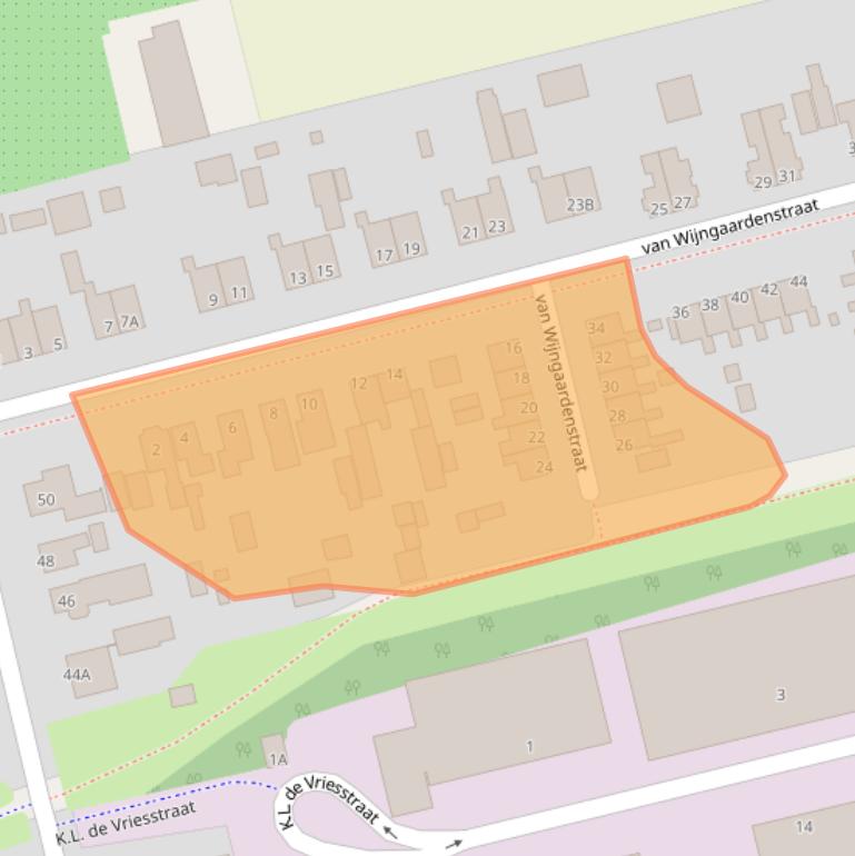 Kaart van postcodegebied 9079KC.