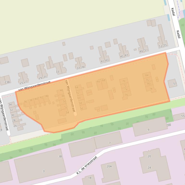 Kaart van postcodegebied 9079KD.