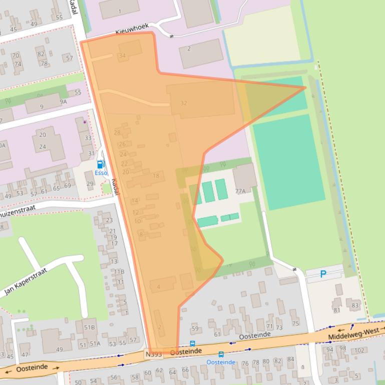 Kaart van postcodegebied 9079KW.