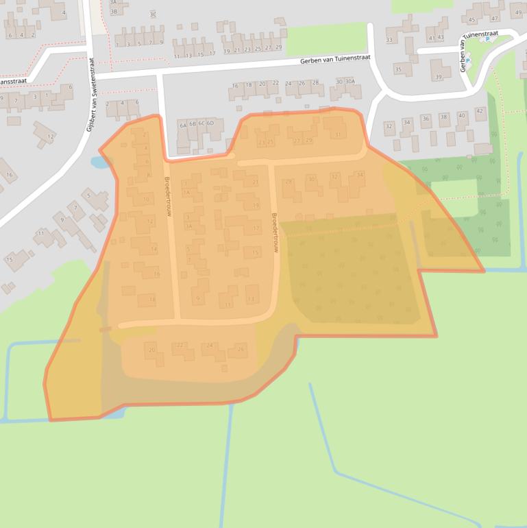 Kaart van postcodegebied 9079KX.