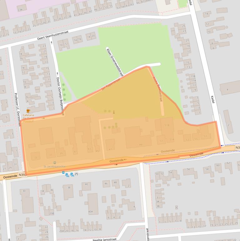 Kaart van postcodegebied 9079LA.